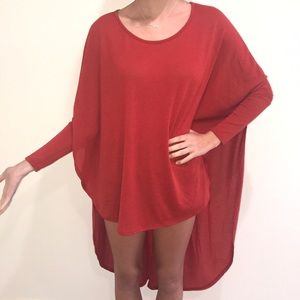 Orange cape tunic